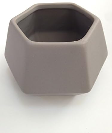 Enkel Modern Gray Geometric Flower and Succulent Pot Planter Perfect For Home And Office, Each pot sold individually (PLANT NOT INCLUDED)