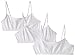 Maidenform Girl Big Girls' Slim Multi Pack Crop (Pack of 3), White, Large
