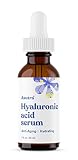 HYALURONIC ACID Anti Aging Serum - ULTRA HYDRATING & EFFECTIVE / With Vitamin E & C, Geranium Oil, Green Tea Extract, Aloe & Jojoba + FREE E-Book (one 1oz bottle)