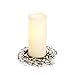 Christmas Candle Rings for Pillars - White Pip Berry on Rustic Twig Wreath, Fits Up to 3 Inch Pillar Candles, Holiday Table Decor or Wedding Centerpiece, Set of Three