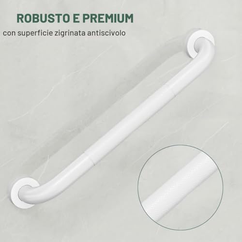 FANHAO 2 Pieces Bathroom Grab Bar, 41 cm Shower Grab Bar SUS304 Stainless Steel, Non-Slip, Support Bar for Bathtub Wall for Elderly Disabled Pregnant Children