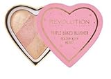 Makeup Revolution Blushing Hearts Triple Baked Blusher Peachy Keen Heart