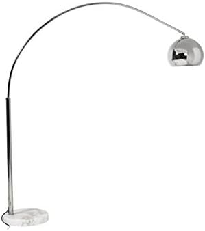 Big Bow Small Floor Lamp, Arched Design, Ceramic Chrome