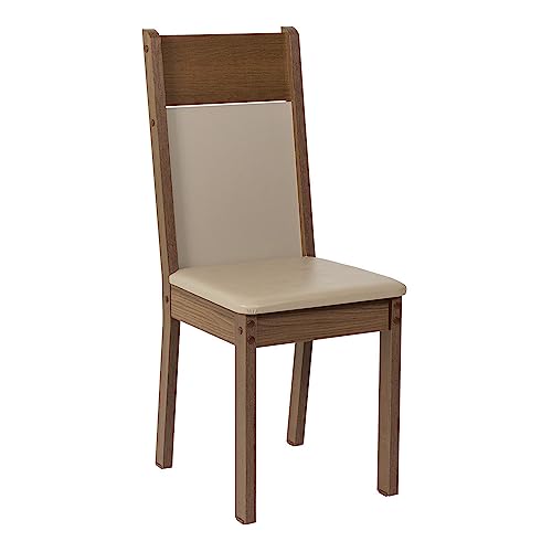 Madesa Kit con 6 Sillas de Comedor 4280 - Marrón/Crema/Beige