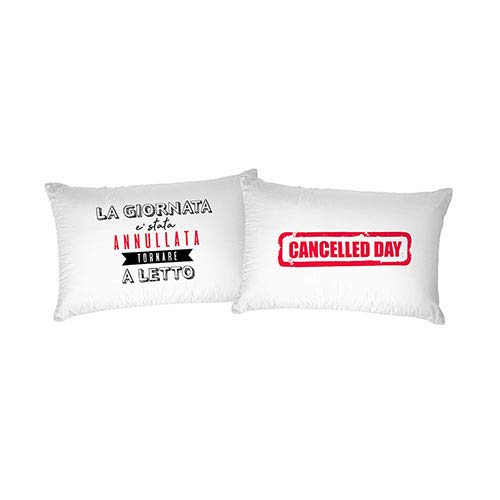 Italian Bed Linen Pair of Digital Printed Cushion Covers Printed 42 52 x 82 cm — image 1