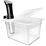 Everie Sous Vide Container 12 Quarts with Universal Collapsible Hinged Lid, Compatible with All Anova Models, Joule, Wancle, 