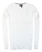Tommy Hilfiger Women Pima Cotton Solid V-neck Logo Sweater