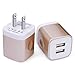 USB Wall Charger, Charging Block Brick, FiveBox 2Pack Dual Port 2.1A Wall Charger Base Charging Cube Plug Phone Charger Box Compatible iPhone XS Max/XR/X/8/7/6/6s, iPad, Samsung Galaxy S9 S8 S7 S6, LG primary