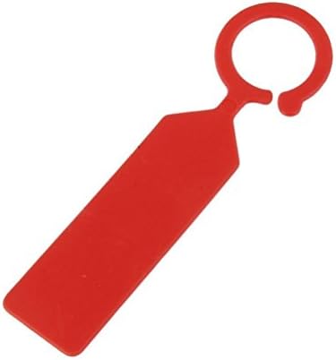 Selling Wonderful 100PCS Plastic Ring Hanging Collar Plant Labels Tags Nursery Garden Labels Tags Markers (Red)