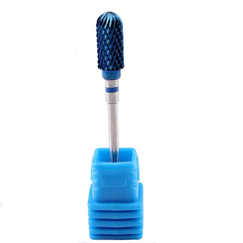 MZCMSL 3/32" Safety Nail Drill Bits Blue Nano Coating Carbide Bit Medium Grit Nail Art Tools