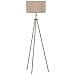 Amazon Brand – Rivet Mid-Century Modern Tripod Standing Floor Lamp with Drum Shade, Bulb Included, 58.25