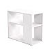 Sandinrayli White 2 Shelf Side End Table Chair Side Sofa Table Living Room Furniture