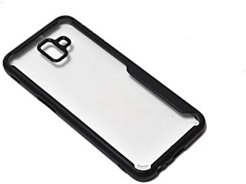 Mobilejoy Hybrid TPU Bumper Transparent Clear Ultra-Thin Hard Protect Shock Proof Hard Back Case Cover for Samsung Galaxy J6 Plus (Black)