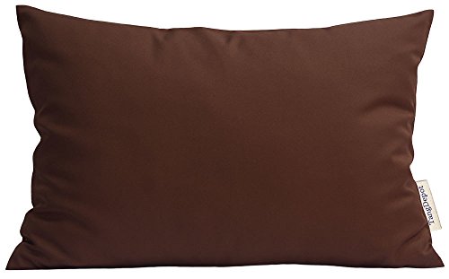 TangDepot Durable Faux Silk Solid Pillow Shams, Rectangle Pillow Covers, Decorative Cushion Cover Pillowcase, Throw Pillow Covers - (12"x18", Chocolate)
