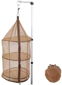 Xionggg Hangendes Trocknungsnetz 3 Fach Camping Trocknungsnetz Staubdichtes Gestell Mit Haken Zum Trocknen Von Krautern Obst Gemuse Und Krautern Amazon De Sport Freizeit