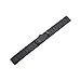22mm Stainless Steel Butterfly Buckle Watch Band For Pebble Time, Pebble Time Steel 2015 (YESOO Retail Packaging - 180 Days Warranty) (Black)