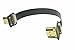 Permanent Short FPV Flat HDMI Cable Mini Male 90 Degree Angle to Standard Full Normal HDMI Male 90 Degree for Gimbal rig Aerial Shooting Drone Ground Monitoring Black (10CM)