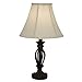 Light Accents, Table Lamp 18.5 Inches Height, Traditional Iron Scrollwork Table Lamp, Bronze