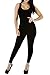 PinkWind Women's Sexy Low-cut Solid Color Stretch Sport Jumpsuit Full Length