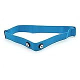 Chest Belt Strap for Heart Rate Monitor Adjustable Replacement Strap for Polar Wahoo Garmin - Light Blue