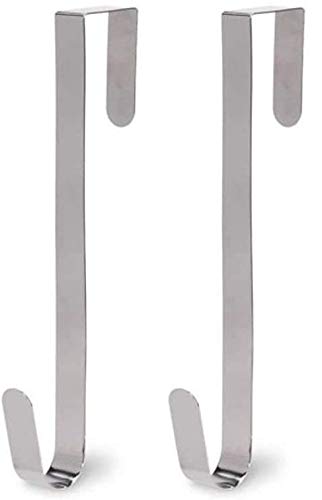 Toyland® Pack of 2-13cm Metal Over The Door Wreath Hangers - Ultra Slim - Seasonal Decoration Accessories