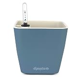 Aquaphoric Self Watering Planter (5") + Fiber Soil = Foolproof Indoor Home Garden. Decorative Planter Pot for All Plants, Flowers, Herbs, African Violets, Succulents. Easy Looks Great. (Slate Matte)