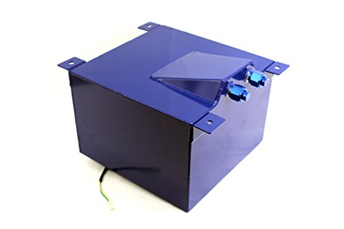5 Gallon OEM Fuel Cell New Polished Aluminum Gas Tank & Sender Hot Rod Rat Rod V8 (Blue)