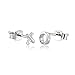 Cute Stud Earrings 925 Sterling Silver Dainty Mini XO Earrings for Women Everyday Wear