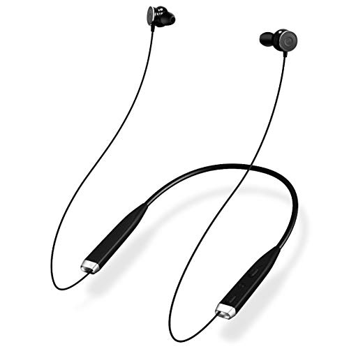 Sport Magnetic Earphone Headphones 13-Hours Playtime Up to 97%(28dB) Noise Cancelling Wireless in Ear Earbuds Bluetooth V4.2 Sports Neckband Magnetic Earphones with Deep Bass HD Stereo