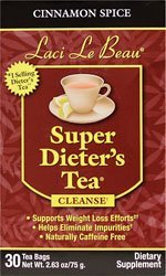 Laci Lebeau, Tea Super Dieter Cinnamon Spice, 30 Count