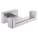 Double Robe Hook, APLusee SUS304 Stainless Steel Square Prong Utility Dual Coat Towel Holder, Contemporary Kitchen Toilet Bathroom Accessorizes, Brushed Nickel