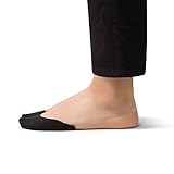 Sheec SlingBack - No Show Non Skid Women's Toe Cover Socks with Clear Heel Band