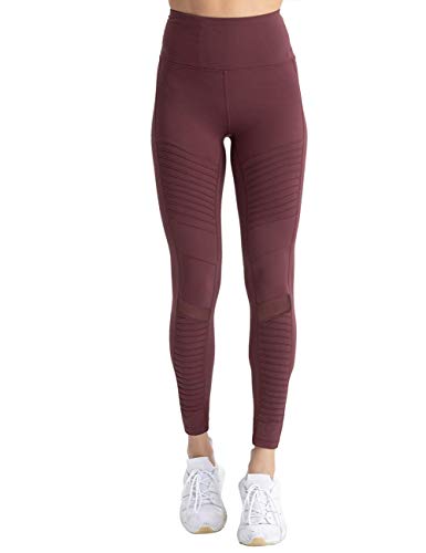 Hopgo Women's High Waist Moto Legging Power Flex Workout Legging 7/8 Gym Yoga Pants