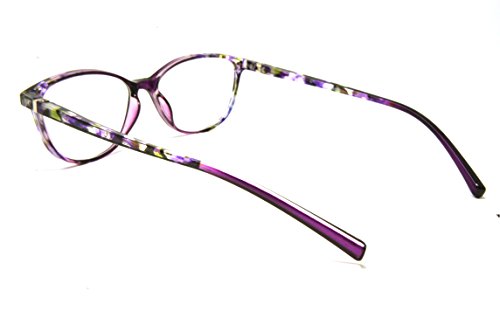 ColorViper Basic everyday Designer Reader (oval purple transparent frame, 1.00)