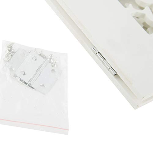 handrong Christmas Tree Fence White Decorative Xmas Tree Fencing for Home Garden Yard Office Decoration Gift Storage, Square 15.6×15.6×15.6×15.6 Inch - Thumbnail 3