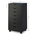 DEVAISE 7 Drawers Chest Storage Dresser Cabinet with Removable Wheels (Classic Style-Black)