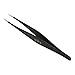 Ingrown Hair Tweezers by Zizzili Basics - Surgical Grade Stainless Steel Fine Pointed Tweezers - Precision Aligned Tips for Splinter, Eyebrow & Facial Hair Removal - with Bonus Tip Guard & Carry Pouch