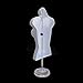EZ-Mannequins Female Mannequin Torso, Dress Form Hollow Back Body Tshirt Display, w/Plastic Stand for Counter Top for Craft Shows, Photos or Design, Easy to Assemble and Store, S-M Sizes, White Color