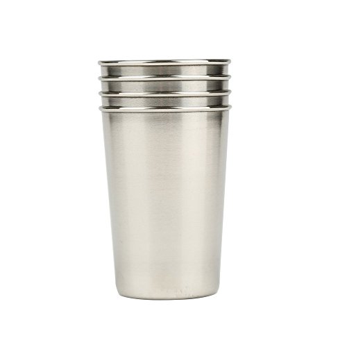 Stainless Steel Cups 6 oz (Pack of 4) - CHANODUG 18/8 Food-grade Tumbler Mug for Camping and Hiking or for kids