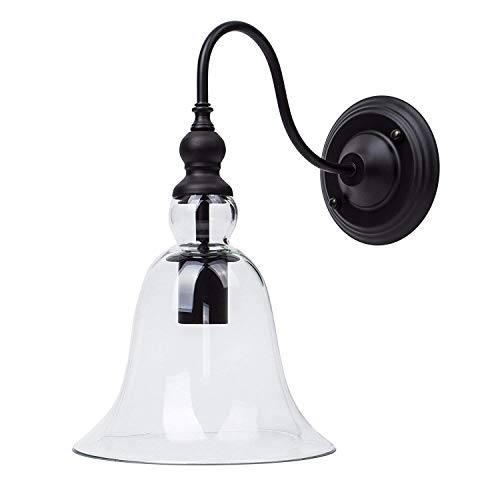 Lightess Clear Glass Sconces Farmhouse Wall Lighting Edison Bell Wall Lamp Shade for Farmhouse Kitchen, CYA100