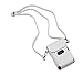 Katia Case for Fujifilm Instax Mini Link Smartphone Printer, Polaroid Film Storage Bag with Shoulder Strap - Ash White