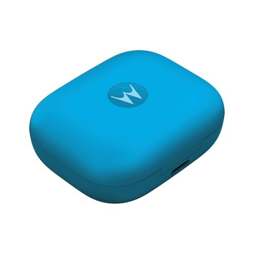 Audífonos Moto Buds Bass, cancelación de Ruido Inteligente, ultraligeros y Repelente al Agua Azul