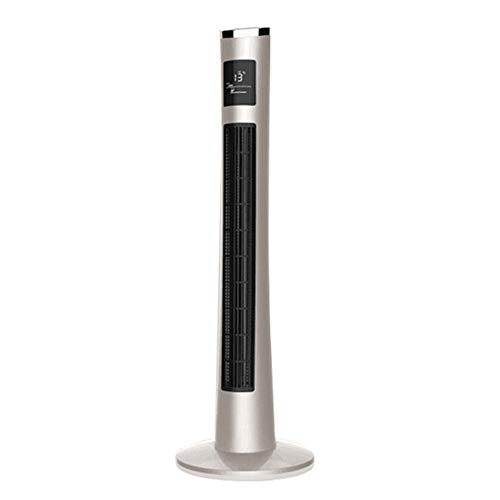 Portable Mini Air Conditioner, Oscillating Tower Fan with Remote Control, 3-Wind Mode Home Floor Fan Office Silent Timing Remote Control Vertical Tower Fan Bladeless Fan (Color : Gold)