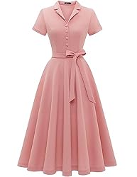 Wedtrend Vintage Dress for Women V-Neck Modest