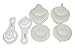 Eggies Plastic Egg Cooker Set of 4 with 2 Separators - Boil Eggs Without Shells.