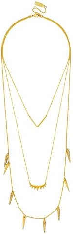 BaubleBar Cone Layered Spike Necklace Gold-Tone