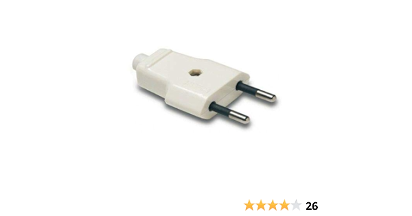 CABLEPELADO Clavija Enchufe Bipolar Recto Macho 10A 250V ...