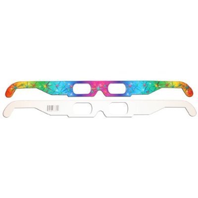 3D July 4th Fireworks Glasses w/Rainbow Frames -Pattern Diffraction Lenses-Pack of 25