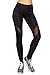 EttelLut Workout Yoga Athletic Mesh Leggings-Cutout Gym Zumba Women Activewear