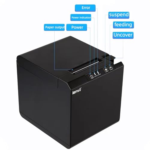 LENVII 58mm/2" High-Speed Thermal Label Printer | 127mm/s Inkless Printing (203DPI) | Wired USB Barcode Printer for Windows/Mac | Amazon FBA/Noon/Dubai Logistics Labels | Warehouse & Retail Ready